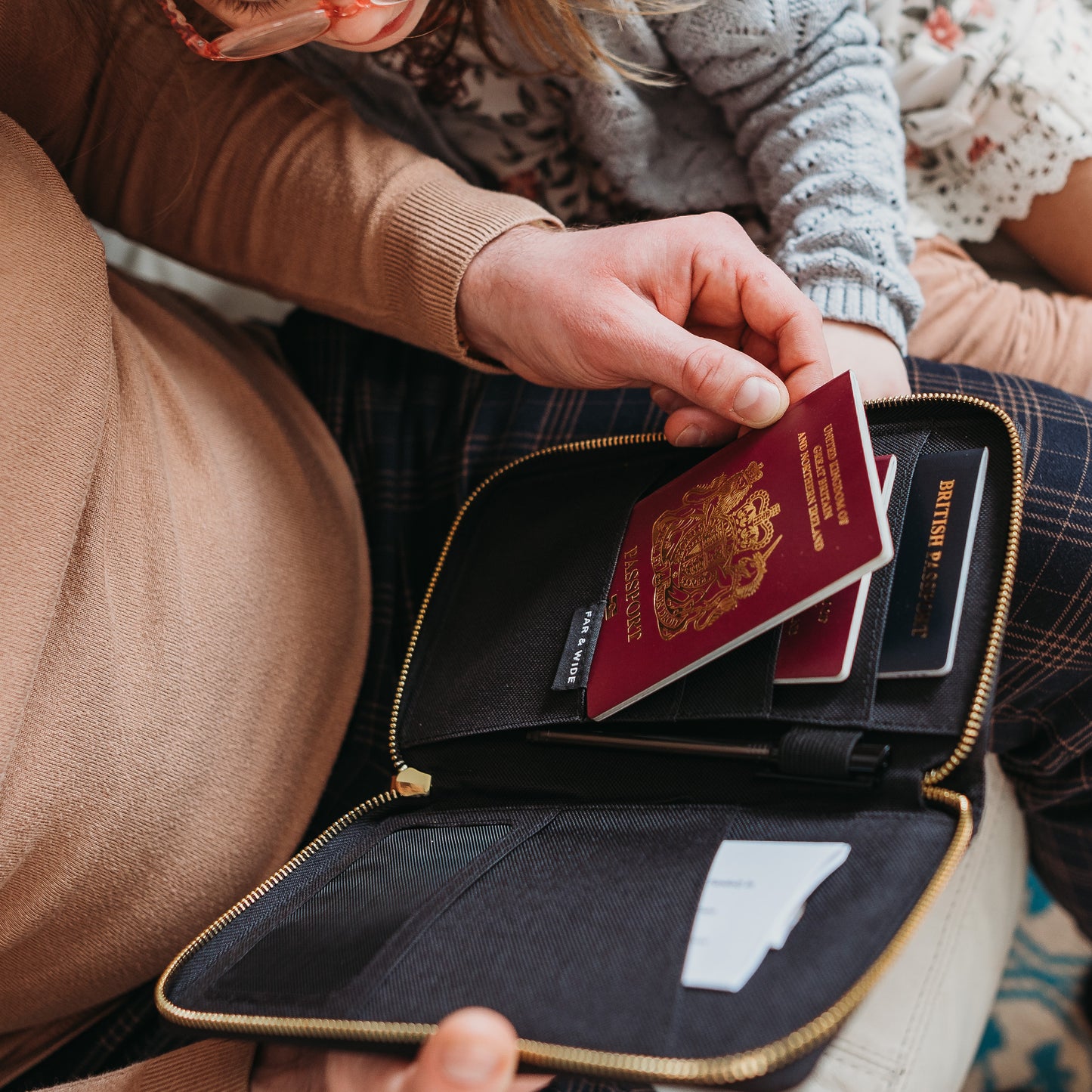 Premium Family Passport Holder and Document Organizer for 4